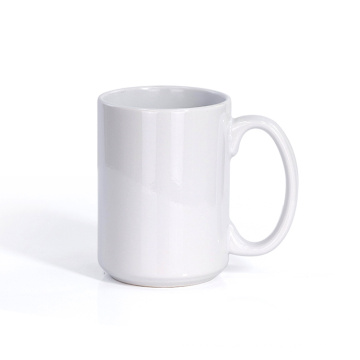 450 ml 15 Unzen weißer Keramik -Sublimation leere Kaffeetasse für Sublimation Customized Druck